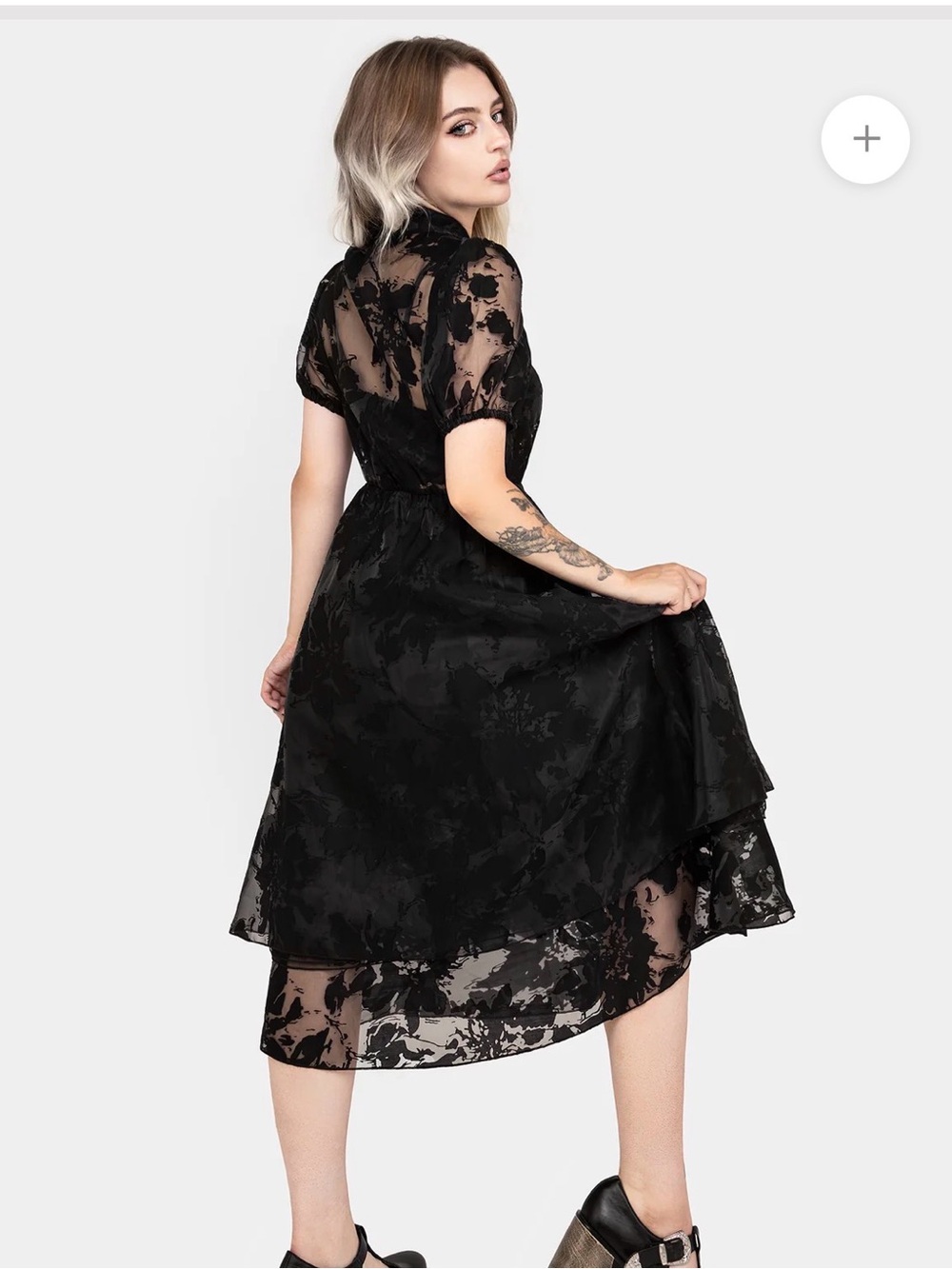 Disturbia Spectre Layered Mini Shirt Dress - Picture 3 of 9